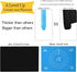 Large Thick Silicone Counter Mat 23.4" by 15.6", Heat Resistant Mat for Kitchen Table/Countertop Protector, Black