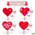 KatchOn Red Hearts Valentines Hanging Decorations - Pack of 30, No DIY, Indoor Hanging Hearts Decor