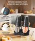 Set 135ml Ringco Gravity Electric Salt and Pepper Grinder with Charging Base, Automatic Gravity Salt and Pepper Mill