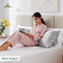 Love's Cabin Satin Body Pillow Pillowcase - Similar to Silk with Envelope Closure, 20x54 inches, Light Grey