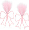 Weysat 2 Pcs Pink Bow Wall Decor Boho Nursery Metal Decoration with