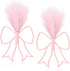 Weysat 2 Pcs Pink Bow Wall Decor Boho Nursery Metal Decoration with