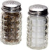 Retro Style Salt and Pepper Shakers with Stainless Tops, 2