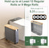 9 1 Pack Bamboo Toilet Paper Storage with Lid and Wheels, Bathroom Toilet Storage Basket with Handle, Paper Storage