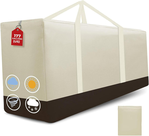 AIGOTSUKI Cushion Storage Bag Waterproof Outdoor Cushions Storage Bag 68" L x 30"