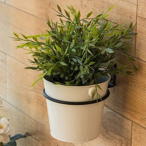 Maosen 6 Inch 6 Pack Plant Holder Ring Wall Mounted, Flower Pot Hangers Metal Plant Stand Hanging Bracket Basket Hooks