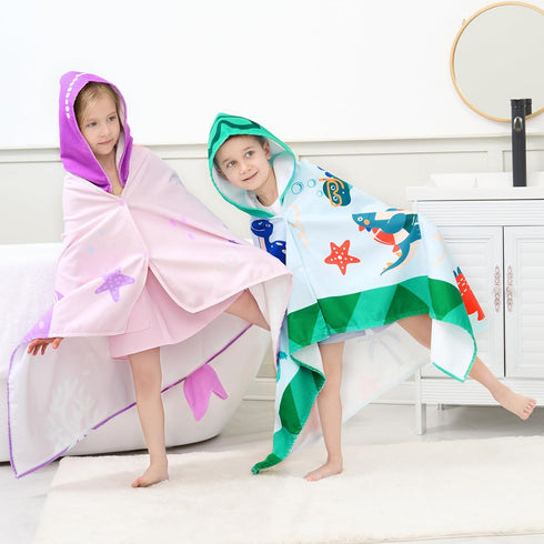30" 50" 3-10 UOMNY Kids Beach Towels-Hooded Towels for Kids,Kids Hooded Bath Towel x for Years,Pool Ponchos for Kids