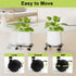 Chinpakden 1 Pack 10.24" 360 80LB Rolling Plant Stands with Wheels - Plant Caddy, Rotatable and Lockable Plant Rollers