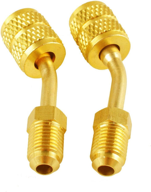Wadoy R410a Adapter for Mini Split HVAC System, 5/16" Female Quick Couplers x 1/4" Male Flare