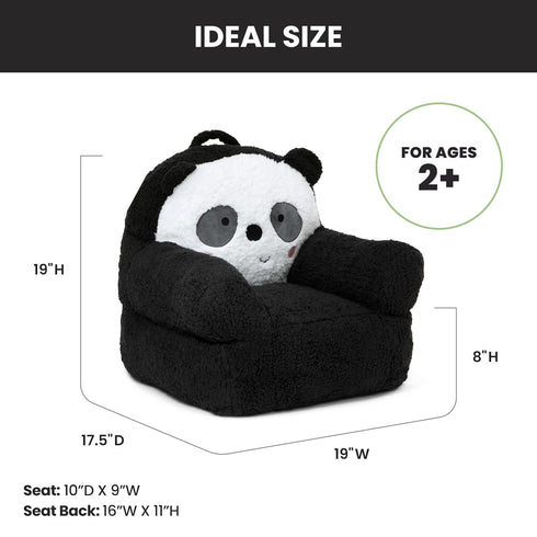 Cozee Delta Children Panda Buddy Chair, Black/White