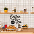Ferraycle Coffee Sign Metal Hanging Wall Art, 12 x 10.2 Inch Black Wall Decor Cafe Bar Letter Sign for Cafe Farmhouse