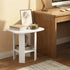 2-Tier Furinno Simple Design Side Table, Square Modern End Table, Open Shelves Night Stand, Bedside Table, Rounded
