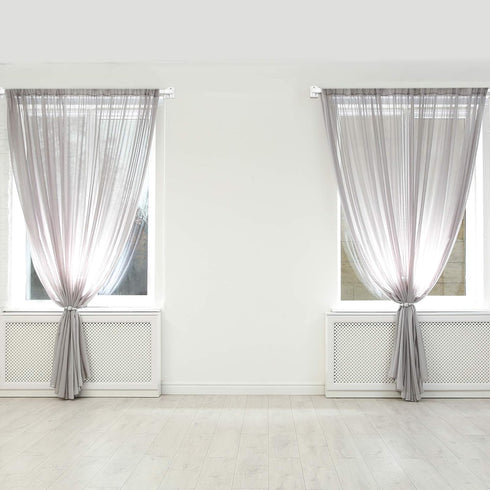 Jetec 4 Pieces Extendable Curtain Rod - Adjustable Plastic Bars with 10 Self Adhesive Hooks for Home Supply