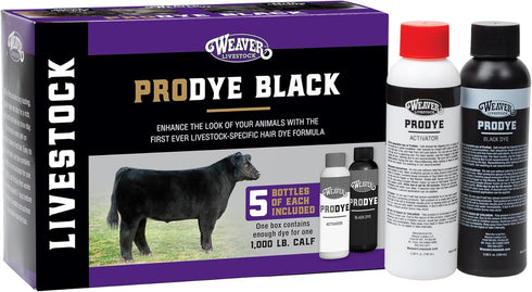 Weaver Livestock ProDye Deep Black Hair Dye for Show Cattle & Sheep,