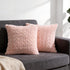 18"x18" 600g 6D Cozy Peach Pink Square Throw Pillow with Insert Decorative Cushion Faux Rabbit Fur + Plush PP Cotton
