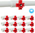 (12 Pack) Horizontal Chicken Waterer Nipples with 1/2'' PVC Tee Fittings for