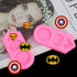 2 Pieces Superhero Silicone Mold, Cookie Fondant Molds, Candy Chocolate Fondant Molds.