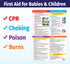 ZOCO Infant & Child First Aid Poster, Laminated 12x18 - CPR, Choking, Poison & Burn Chart