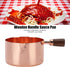 Sauce Pan with Wooden Handle, Rose Gold Stainless Steel Cooking Pot, 1.3 Cup Capacity