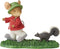 Enesco Tails with Heart Happy Camper Skunk Attack Miniature Figurine, 2.36 Inch, Multicolor
