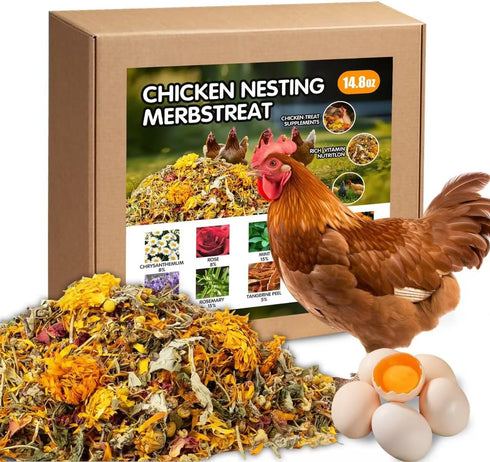 CLOCAL 14.8 Oz Nesting Herbs for Chicken Coop - 10 Natural Dried Herbs