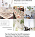 ShinyBeauty Lace Tablecloth Rectangular 60x120-Inch White Overlay for Tea Table, Floral Embroidery Lace