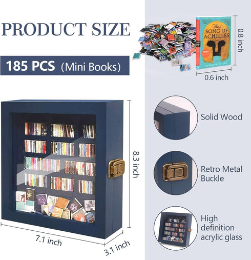 Anxiety Bookshelf Mini Books Display for Stress Relief and Fun Decor, Perfect Decorative Miniature Library for Book