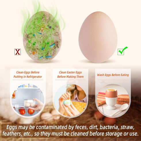 Egg Washer for Fresh Eggs, Egg Scrubber for Fresh Eggs, Egg Brush for Cleaning Fresh Eggs, Egg Cleaner Scrubber, Easter