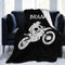 Dirt Bike - Motocross Fleece Blanket Throw - Super Soft Cozy Lightweight Blanket for Living Room/Bedroom