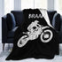 Dirt Bike - Motocross Fleece Blanket Throw - Super Soft Cozy Lightweight Blanket for Living Room/Bedroom
