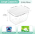 4 Pack Vtopmart Laundry Pods Container and Dryer Sheet Holder, Detergent Powder Container with Lids &Labels & Scoop