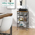 Kitchen Storage Cart with Wheels - 4-Tier Metal Utility Rolling Cart with Wood Top & Pull Out Baskets