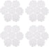 kilofly Crochet Cotton Lace Table Placemats Doilies, 4pc, White, Blossoms, 10 inch