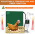15.7 23.6 Chicken Heating Pad Chick Brooder Pad Poultry Heated Mat Adjustable Digital Thermostat Brood Heater Blanket