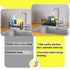 Kitchen Sink Caddy Organizer, Sponge Holder with Stainless Steel Auto Drain Tray for Kitchen Countertop Storage Gadgets