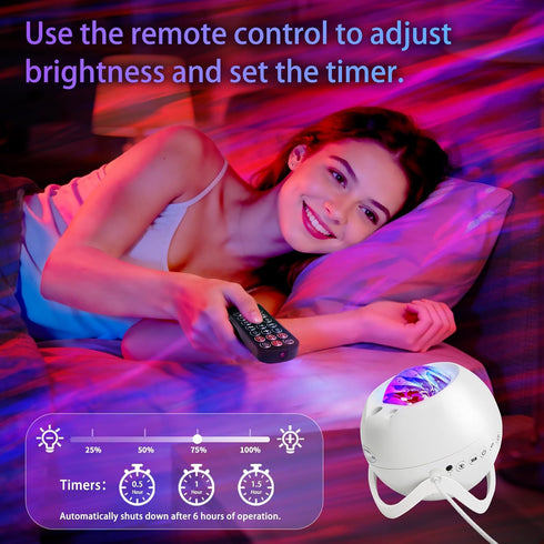 MHAZDZE Galaxy Projector for Bedroom, Star Projector, White Noise with Bluetooth Speaker, Timer, Night Light,for Party