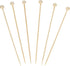 Plasticpro Cocktail Picks Bamboo Toothpicks with Ball End - 6 inches Pack of 200 for Appetizers and Desserts