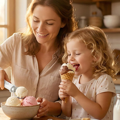 Heated Ice Cream Scoop Rechargeable, Dual Temperature Electric Warming Ice Cream Scoop with Safety Switch, Heavy Duty