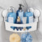 TAILI Corner Shower Caddy with Suction Cups, Wall Mounted Organizer Plastic Rack