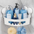 TAILI Corner Shower Caddy with Suction Cups, Wall Mounted Organizer Plastic Rack