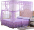 Twin Canopy Bed Curtains, 4 Corner Canopy for Beds, Twin Size, Purple, Bedroom Home Decor