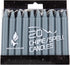 Mega Candles 20 pcs Unscented Gray Mini Taper Spell Candles - 4 Inch Tall x 1/2 Inch Diameter