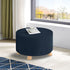 MAXIJIN Velvet Ottoman Cover - Round Slipcover Washable Foot Stool Cover Thick Storage Footrest Protector with Elastic