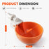 Eggluuz 6 Pack Chicken Waterer Cups, Automatic Chickens Water Cups for Poultry Orange