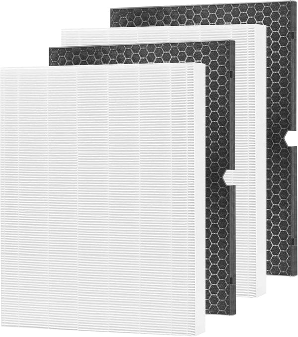 Replacement 116130 Filter H Combo Pack for Winix 5500-2, 2 Filters & 2 Activated Carbon Filters