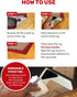 NeverCurl 8PK Rug Corner Grippers - Prevent Curling and Slipping, Easy Lift Design