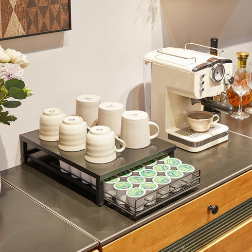 IBUYKE Coffee Pod Drawer Holder for K Cup, 35 Capacity Storage Organizer for Home Kitchen