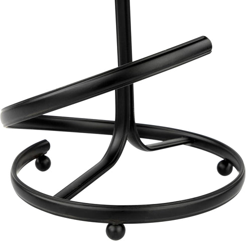 Countertop Spectrum Ashley Black Paper Towel Holder with Easy Tear Arm for Kitchen Organization, Modern Weighted Steel