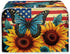 Sunflower Butterfly Print Toaster Cover, 2 Slice, Washable American Flag Kitchen Appliance Protector, Anti-dust Bread