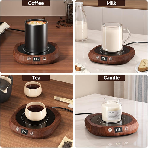 5 Settings 1-12H Coffee Mug Warmer - Coffee Cup Warmer for Desk Auto Shut Off, Smart Electric Candle Warmer Beverage